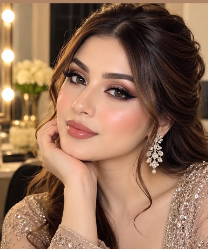 Soft glam engagement makeup